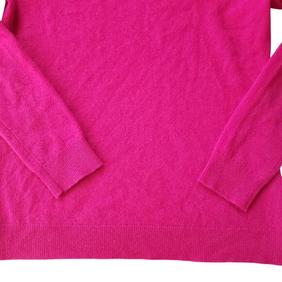 Charter Club Luxury Cashmere Sweater S Bright Pink Soft V-Neck Pullover - Picture 6 of 12